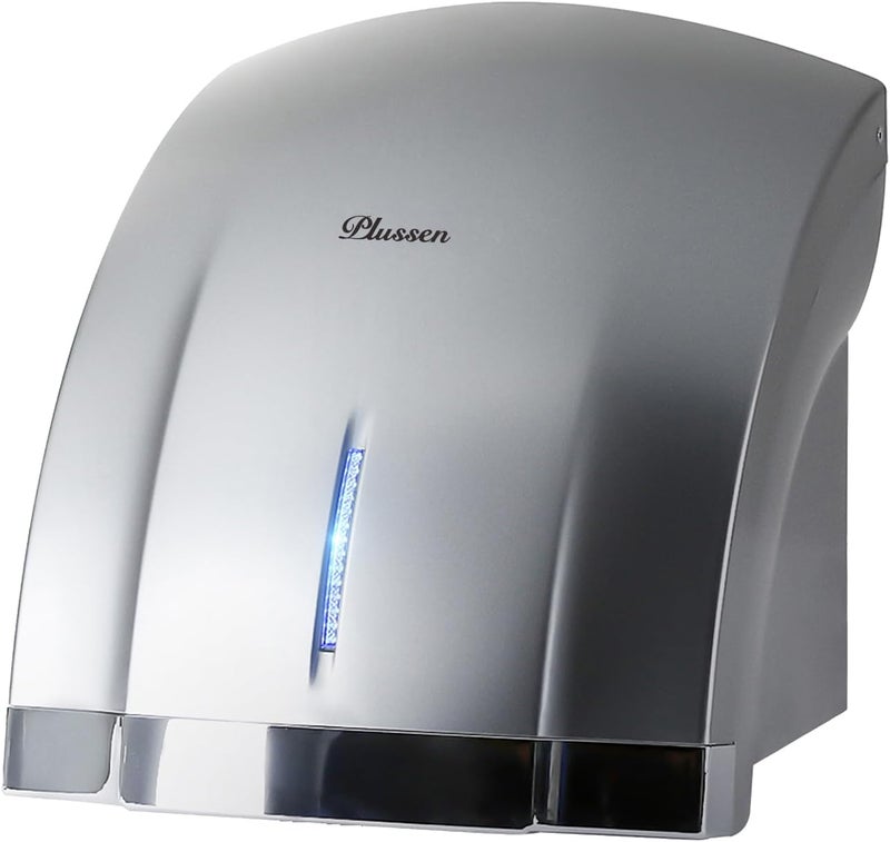 PLUSSEN Hand Dryer 110V Compact Commercial Hand Dryer Automatic Electric Air Dryers with Warm n Cold Air Switch for Home or Commercial Bathrooms, 3Pin Plug in Version - Image 1